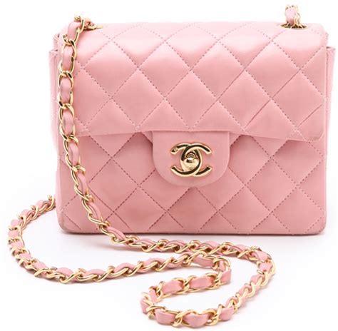 chanel pink classic flap mini square|Chanel mini single flap bag.